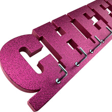 Load image into Gallery viewer, Cheer Medal Holder Pink Glitter