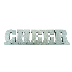 Cheer Medal Holder Silver Glitter